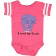 thumbnail image 3 of Inktastic I Love My Sissy Elephant Purple Pink Boys or Girls Baby Bodysuit, 3 of 5