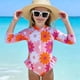 thumbnail image 2 of Traje de Baño de Manga Larga para Bebé Niña Traje de Baño Integrado de Impresión de Verano, Vestido de Manga Larga para Bebé Niña Estilo Ropa de Playa para Niños, 2 of 7