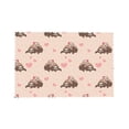 thumbnail image 4 of DouZhe Polyester Set de 4 Napperons, Mignon Romantique Couple Paresseux Modèle Résistant à la Chaleur Place Mats pour Table à Manger, 12 x 18 Po, 4 of 6