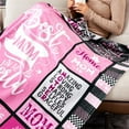 thumbnail image 3 of Mom Blanket Gift for Mom for Mothers Day from Daughter Mom Gift from Son - Best Mom Ever Pink Blanket for Sofa Bed-Birthday for Mother from Son Daughter 50''x60'', 3 of 5