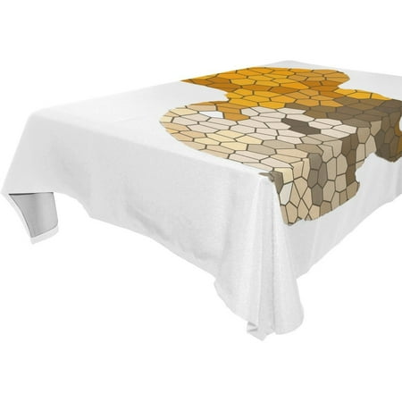 

POPCreation Hexagon Rabbit Tablecloth 60x120 inches