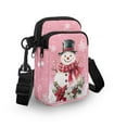thumbnail image 6 of XYZCANDO Snowman Mini Cross Body Bag Christmas Small Crossbody Bags for Women Fashion Cell Phone Purses Multipurpose Shoulder Handbag Small Phone Purse with Adjustable Strap Pink, 6 of 6