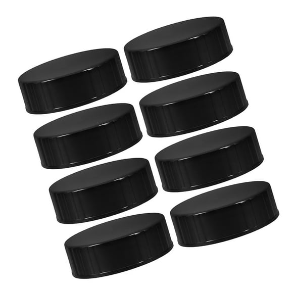 SWETRACE 8Pcs Black Screw Caps for Glass Bottles with Tight Closure and Leakproof