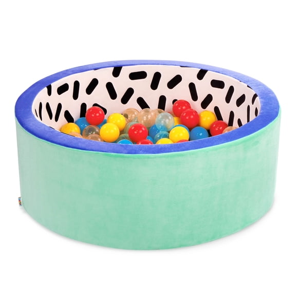 Hop in Foam Ball Pit with 65+ Balls and Washable Cover, Toddler and Indoor Preschool Toys by Battat