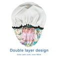 thumbnail image 4 of Shower Caps,Pioneer Flower Floral Print Pattern Waterproof Shower Cap for Women 4 Pieces,Double Reusable Hair Cover for Shower PEVA Elastic Stretch Hem, 4 of 7