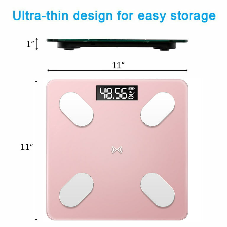 Digital Bathroom Tempered Glass Platform BMI Scale, Body Fat Scale