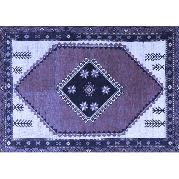 Ahgly Company Indoor Rectangle Persian Blue Traditional Area Rugs, 7' x 9'