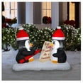 thumbnail image 2 of Airblown Inflatable Light-Up 4 FT Wide LED Penguin Christmas Wishes, 2 of 2
