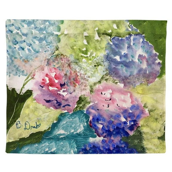 Betsy Drake TP1419 24 x 30 in. Pink & Purple Hydrangeas Outdoor Wall Hanging