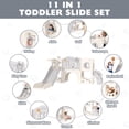 thumbnail image 6 of KORIMEFA 11-in-1 Toddler Slide Set, Kids Slide for Toddlers, Indoor Outdoor Toddler Climber Slide PlaySet with Basketball Hoop Golf Ring Toss Upgraded, 6 of 11