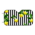 thumbnail image 7 of Picia Lemons on Striped Curved Windshield Sunshade Accordion Folding Style Auto Shade for Car Truck SUV Van Blocks UV Ray Sun Visor Protector -Medium, 7 of 7