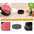 thumbnail image 2 of Prensa para hamburguesas 3 en 1 antiadherente, para hamburguesas, hamburguesas, barbacoa, albóndigas y accesorios para asar - Negro, 2 of 4
