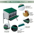 thumbnail image 1 of EDTara Metal Chicken Nesting Box Provides Sturdy Galvanized Steel Build and a Convenient Removable Roll-Out Tray, Ensuring Easy Egg Gathering and Cleaning for Backyard or Farm Poultry Setups, 1 of 9