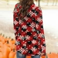thumbnail image 4 of Lenago Women's Christmas Cardigan Santa Claus Print Cardigan Long Sleeve Cardigan Sweater Coat, 4 of 7