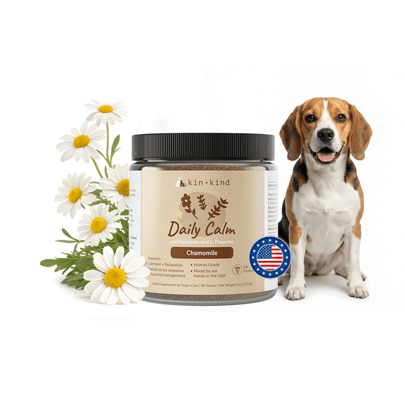 kin kind Daily Calm Supplement for Dogs & Cats (Medium) - 4oz
