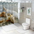 thumbnail image 7 of Shiartex  Beach Bathroom Curtains Summer Tropical Beach Starfish Seashell Kitchen Curtains Grommet Privacy Curtain Window Curtains for Café, Bath, Laundry, Living Room Bedroom White, 7 of 7