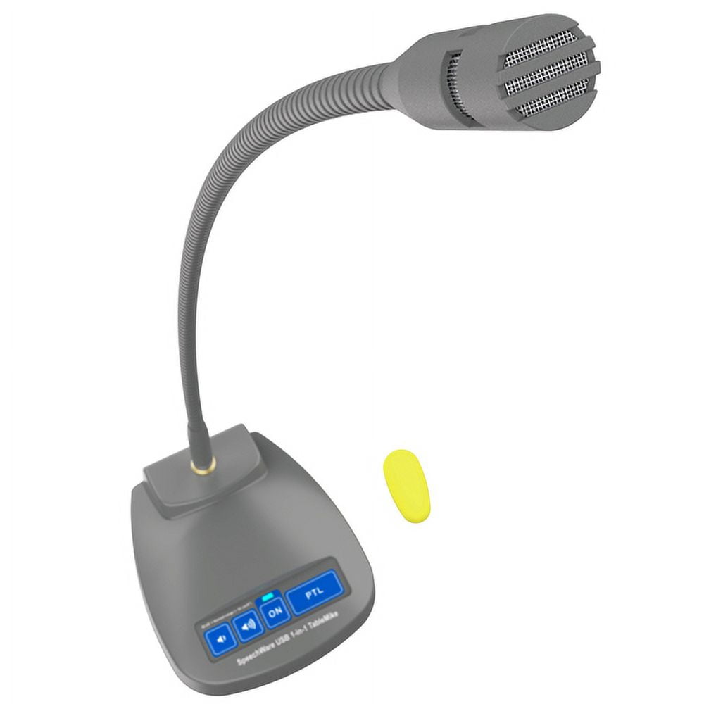 SpeechWare TBK1 1-in-1 TableMike USB Gooseneck Microphone with a proprietary Speech Equalizer and Push-to-Lock button