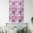 thumbnail image 3 of Floral Tapestry, Plum Colored Huge Leaves and Baby Pink Dark Pink Fuchsia and Vermilion Flowers, Wall Hanging for Bedroom Living Room Dorm Decor, 40W X 60L Inches, Multicolor, by Ambesonne, 3 of 5