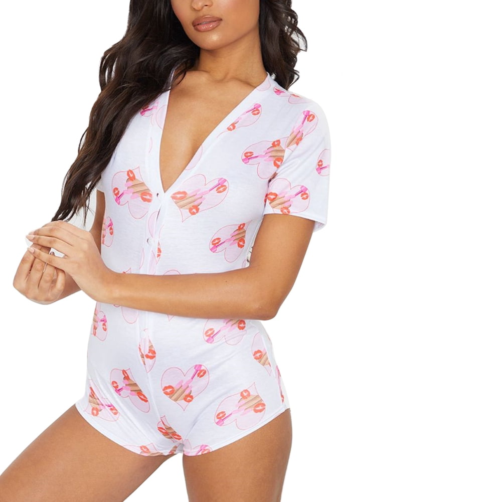 Floral Bodycon Jumpsuit Pajama Short 