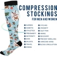 thumbnail image 4 of FREEAMG Christmas Compression Socks Women Men Long Stocking (20-30mmHg) Travel Knee High Stockings for Athletic Sports,Running,Cycling,Nursing, 4 of 7