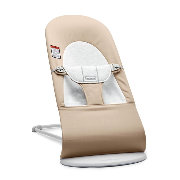 Silla Mecedora BabyBjörn Beige Gris Asiento Ajustable para Bebé y Niño Pequeño Ligera y Portátil