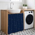thumbnail image 3 of Navy Blue Sky Cabinet Curtains for Kitchen 35"W x 35"L, Country Farmhouse Minimalist Star Night Laundry Sink Cabinets Magic Tape Short Curtain Privacy Panel for Bathroom Vanity Cabinets, 3 of 9