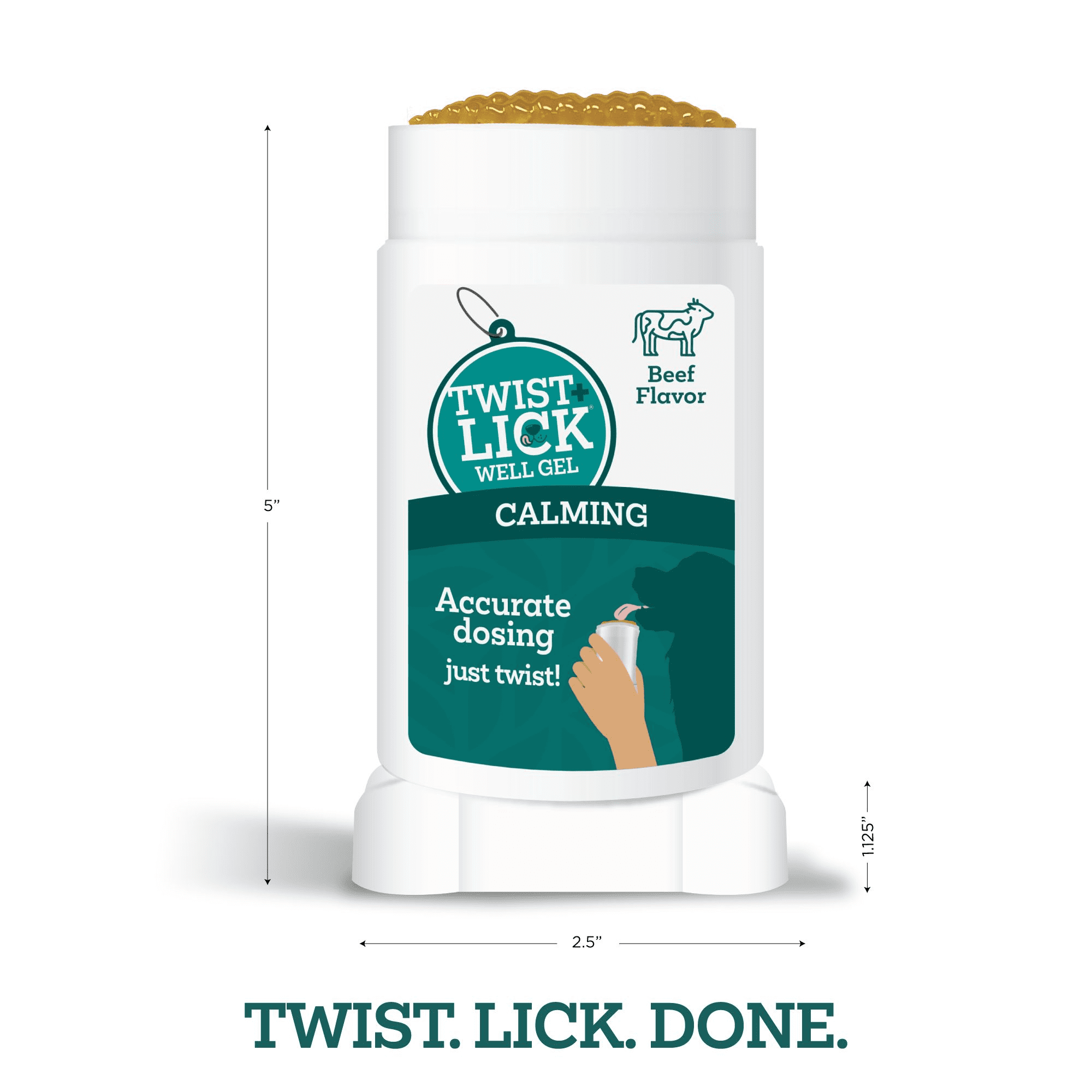 Vetality Twist & Lick, Calming Supplement for Dogs, Beef Flavor, 2.3 oz
