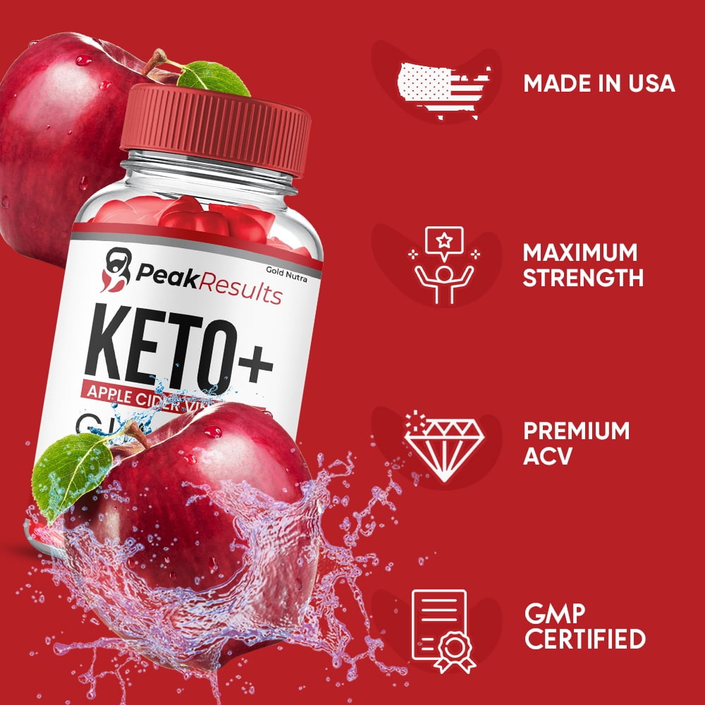 (3 Pack) Peak Results Keto ACV Gummies, Peak Results Keto + ACV Gummies, Official Supplement for Men and Women