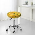 thumbnail image 7 of Xecao's Yellow Limes Print Stool Covers offer stylish, washable protection for PU round bar stools, perfect for home or commercial use., 7 of 7