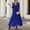 Blue, variant on Gspmoly Womens Summer Dresses, Women'S Fashionable Elegant Slim Solid Color Sexy Chiffon Comfortable Pleated Dress Women'S Formal Dresses Clearance Sale
