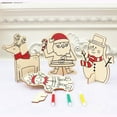 thumbnail image 3 of Fufafayo under $5 Christmas Decorations, Wooden DIY Painting Craft Kit, Educational Childrens Toys, Holiday Wood Ornaments for Tree, Festive Art Project for Family Activities, 3 of 3