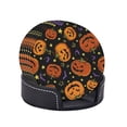 thumbnail image 4 of Halloween Pumpkin Coasters With Leather Holder Set Of 6 Round Coasters for Home and Kitchen Decor, 4 of 7