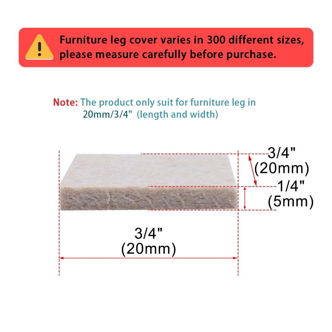 Unique Bargains 70pcs Self-stick Non-slip Anti-scratch Felt Pads for Floors Protector
