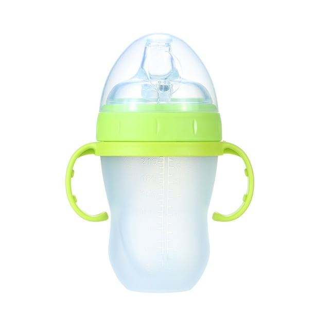 Walmeck 240ml/ 8oz Baby Water Bottle with Straw Wide Mouth Milk Feeding
