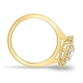 thumbnail image 5 of ESTE ORIGIN 2.00Ct Oval Cut Lab-Grown Diamond Cathedral Double Halo Engagement Ring in 18K Yellow Gold for Women, 5 of 6