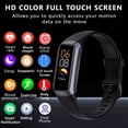 thumbnail image 2 of Rastreador de Fitness con Monitor de Ritmo Cardíaco y Oxígeno en Sangre 24/7 Pantalla Táctil AMOLED de 1.1" 25 Modos Deportivos y Resistencia al Agua IP68 para Hombre y Mujer, 2 of 7
