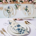 thumbnail image 2 of Cloth Napkins Set of 2 - 20x20 Inches, Navy Blue Floral Washable Reusable Table Napkins, Spring Flowers Rustic Butterfly Soft & Absortbent Dining Napkin for Party Wedding Hotel Restaurant, 2 of 8