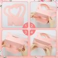 thumbnail image 4 of NOGIS 12 Pcs Heart Shaped Boxes for Flowers Empty Bouquet Gift Bags with Handle Folding Basket for Wedding Arrangement Graduation(Pink), 4 of 7