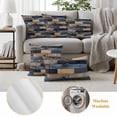 thumbnail image 6 of Pack of 2 Outdoor Pillow Covers 24x24 Inch Waterproof Navy Blue Brown Wood Throw Pillow Covers,Decorative Couch Pillow Shams Protectors Farmhouse Vintage Wooden Patio Pillowcases Cushion Covers, 6 of 8