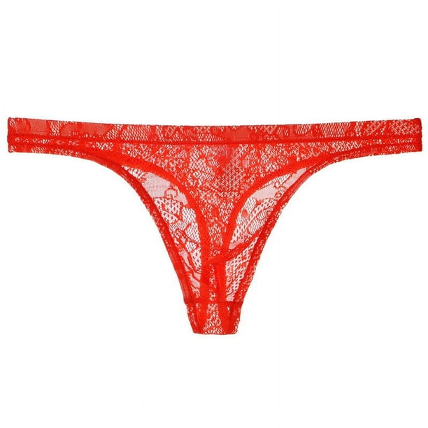 Tanga transparente de encaje para hombre, ropa interior fina y sexy, pantalones T de malla transpirable y sexy