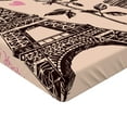 thumbnail image 2 of Ambesonne Eiffel Tower Fitted Sheet, Bakery in Paris Eiffel, Full Size, Pink Dark Brown, 2 of 3