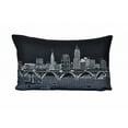 thumbnail image 6 of 24" Black Cleveland Nighttime Skyline Lumbar Decorative Pillow, 6 of 6