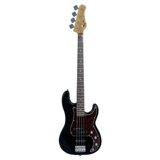 Aria Pro II IGB-STD Electric Bass Guitar, Metallic Black, 24-Fret