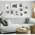 thumbnail image 5 of Kate and Laurel Gibson Modern Frame Set, Set of 10, White and Natural Wood, Decorative Photo Gallery Wall Frame Set with Multiple Sizes, 5 of 8