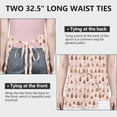 thumbnail image 6 of Pink Christmas Gingerbread House Apron-Garden Aprons for Women with Pockets-Cotton Linen Waterproof Kitchen Cooking Gardening Aprons Adjustable for Kitchen,Cooking,BBQ and Salon 32"x27", 6 of 7
