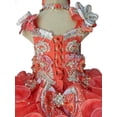 thumbnail image 7 of Jenniferwu G016 Infant Toddler Baby Newborn Little Girl's Pageant Party Birthday Dress Peach Size 5T, 7 of 7