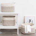 thumbnail image 4 of Caja de almacenamiento de cuerda de algodón, cesta rectangular para guardar juguetes de niños, caja organizadora para guardería, sala de estar y baño., 4 of 8