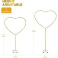 thumbnail image 2 of YALLOVE Gold Heart Shape Balloon Arch Stand, 7.5Ft x 4Ft Height Adjustable Metal Heart Shaped Backdrop Frame, 2 of 7