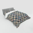 thumbnail image 2 of Ambesonne Moroccan Bedding Set 4 Pcs, Portuguese Tiles Motif, Queen, Dark Blue Amber Red, 2 of 2