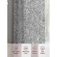 thumbnail image 5 of Black White Texture Sheer Curtains 63 inches Long 2 Panels Set Abstract Modern Tiers Sheers Rod Pocket Small Window Short Curtains for Kitchen Cafe, Each 52" W x 63" L, 5 of 7